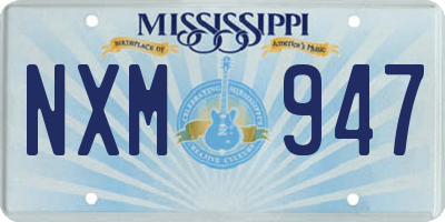 MS license plate NXM947