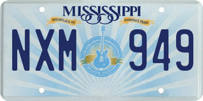 MS license plate NXM949