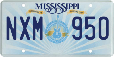 MS license plate NXM950