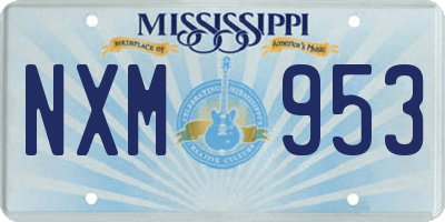 MS license plate NXM953