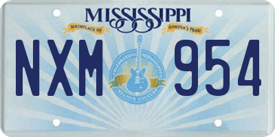 MS license plate NXM954