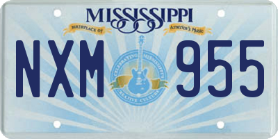 MS license plate NXM955