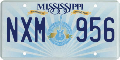 MS license plate NXM956