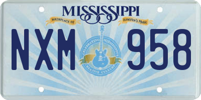 MS license plate NXM958
