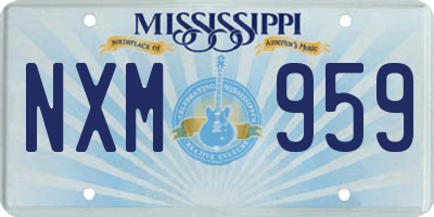 MS license plate NXM959