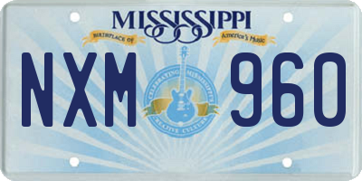 MS license plate NXM960