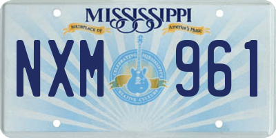 MS license plate NXM961
