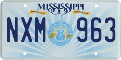 MS license plate NXM963