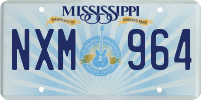MS license plate NXM964