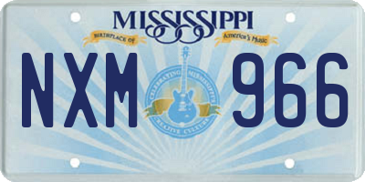 MS license plate NXM966