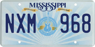MS license plate NXM968