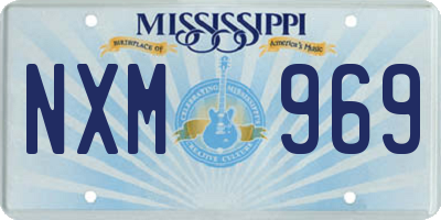 MS license plate NXM969