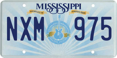 MS license plate NXM975