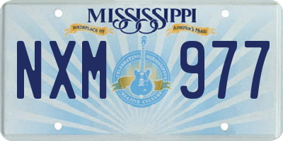 MS license plate NXM977