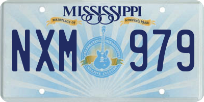 MS license plate NXM979