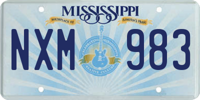 MS license plate NXM983