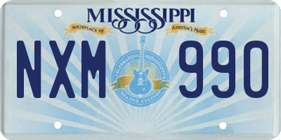 MS license plate NXM990