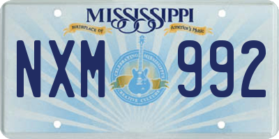 MS license plate NXM992