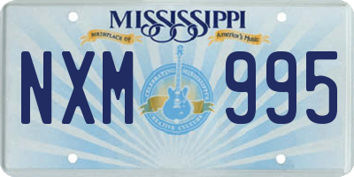 MS license plate NXM995
