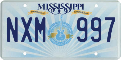 MS license plate NXM997