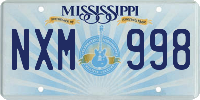 MS license plate NXM998