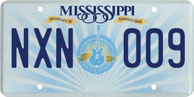 MS license plate NXN009