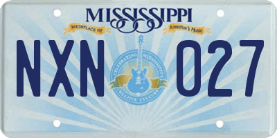MS license plate NXN027