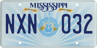 MS license plate NXN032