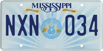 MS license plate NXN034