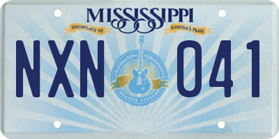 MS license plate NXN041