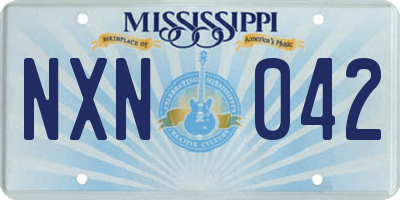 MS license plate NXN042