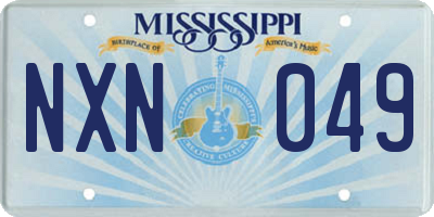 MS license plate NXN049