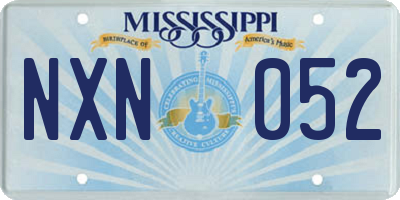 MS license plate NXN052