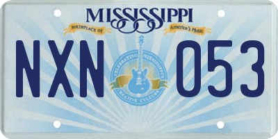 MS license plate NXN053