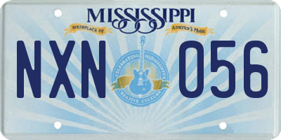 MS license plate NXN056