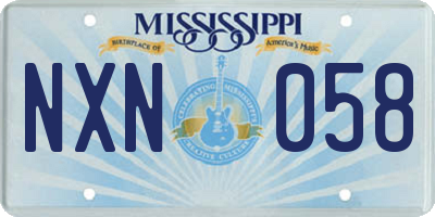 MS license plate NXN058