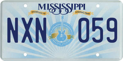 MS license plate NXN059