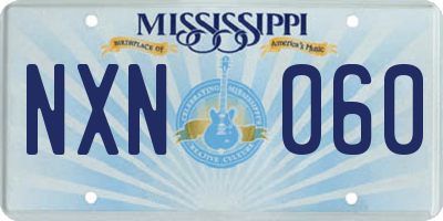 MS license plate NXN060