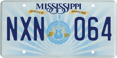 MS license plate NXN064