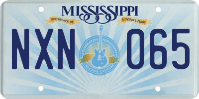 MS license plate NXN065