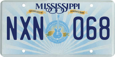 MS license plate NXN068