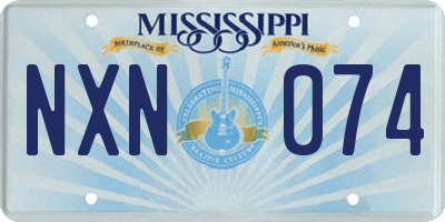 MS license plate NXN074