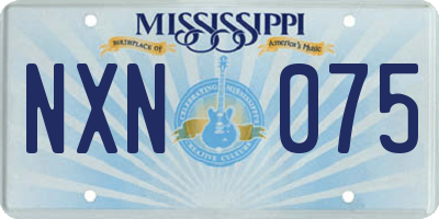 MS license plate NXN075