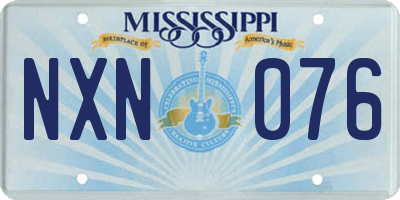 MS license plate NXN076