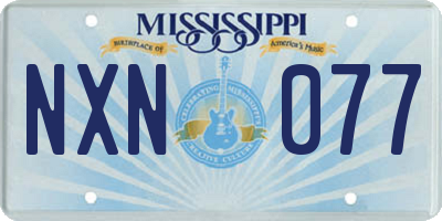 MS license plate NXN077