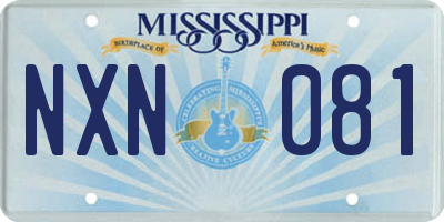 MS license plate NXN081