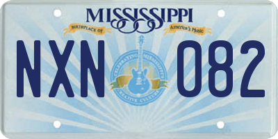 MS license plate NXN082