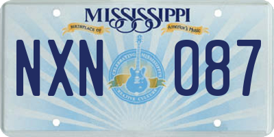 MS license plate NXN087