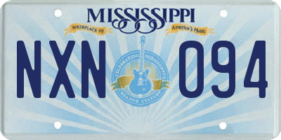 MS license plate NXN094