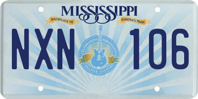 MS license plate NXN106